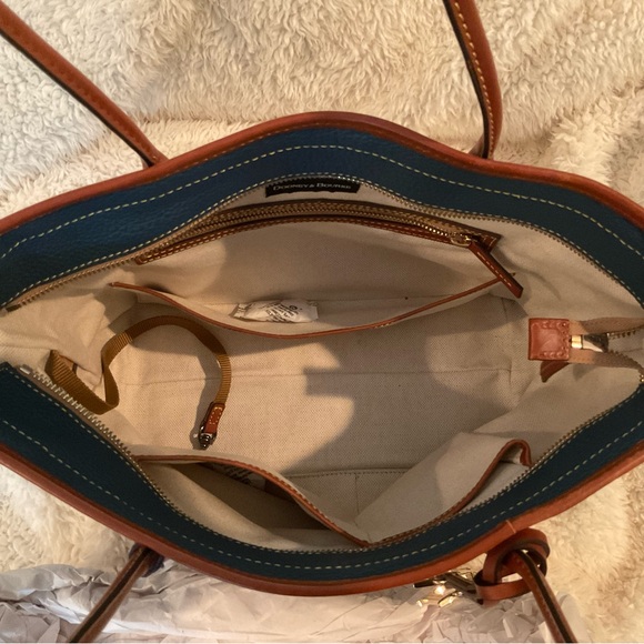 Dooney & Bourke Pebble Grain Leather Tote, in Jeans Blue - Picture 6 of 9